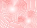 Abstract Pink Retro Hearts Background