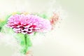 Abstract pink shape colorful flower blooming watercolor illustration painting Royalty Free Stock Photo