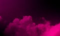 Abstract pink smoke mist fog on a black background. Texture, isolated. Royalty Free Stock Photo