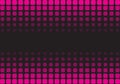 Abstract pink squares rounded pattern halftone isolated on black background Royalty Free Stock Photo