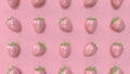 Abstract pink strawberry pattern minimal pink background 3d rendering