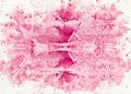 Abstract pink symmetric monotyping