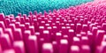 Abstract Pink and Teal 3D Geometric Shapes Digital Art Background Texture Cube Bold Pixel Block