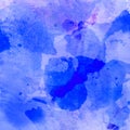 abstract blue lilac ink watercolor background design wash aqua painted texture close up Royalty Free Stock Photo