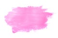Abstract pink watercolor spot isolated on white background. Colorful aquarelle splash on paper, liquid splatter of paint