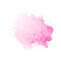 Abstract pink watercolor water splash on a white background