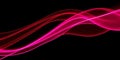Abstract Pink Wave Design on Black Background Royalty Free Stock Photo