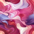 Abstract pink and white fluid wall texture with colorful curves (tiled Royalty Free Stock Photo