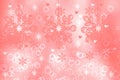 Abstract pink white light background texture with glowing circular bokeh lights and stars. Beautiful colorful spring or summer Royalty Free Stock Photo