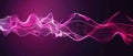 Abstract pink and white light waves, futuristic design element, data visualization Royalty Free Stock Photo