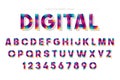 Abstract Pixel Colorful Typography Design
