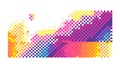 Abstract Pixel Gradient Blob in Bright Colors, vector design Generative AI Royalty Free Stock Photo
