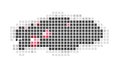 Abstract Pixel Grid Sphere Halftone Pattern, vector design Generative AI Royalty Free Stock Photo
