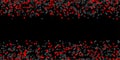 Abstract pixel halftone red and black background