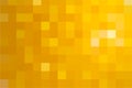 Abstract pixel yellow background. Gold geometric texture from squares. Vector pattern of square yellow pixels