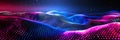 Abstract pixelated data stream on digital interface with glowing binary code and encryption concept Royalty Free Stock Photo