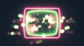 Abstract pixelated screen with neon borders, capturing digital art vibes and modern aesthetics. Royalty Free Stock Photo