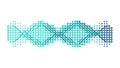 Abstract Pixelated Wave Pattern Vector, Digital Sound Visualizer, vector design Generative AI Royalty Free Stock Photo