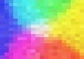 Abstract pixels pattern. geometric mosaic background, rainbow color gradient. vector illustration template for wallpaper, wrapping