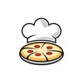Abstract pizza food chef kitchener icon logo