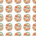 Abstract Pizza seamless pattern. Background illustration.