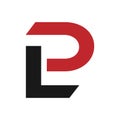 Abstract PL letter logo design. LD logo vector template icon. P logo brand company identity. DL icon design