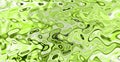 Abstract plant cell shaped pattern on green background, lime color zigzag and drops texture