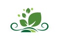 Abstract plantation agriculture logo concept