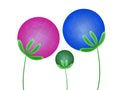 Abstract plants-globes