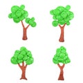 Abstract plasticine trees