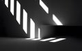 Abstract play of light and shadow on a curved surface, possibly architectural. Royalty Free Stock Photo