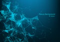 Abstract plexus background with connected lines and dots. Wave flow. Plexus geometric effect Big data with compounds. Lines plexus Royalty Free Stock Photo