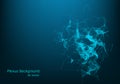 Abstract plexus background with connected lines and dots. Wave flow. Plexus geometric effect Big data with compounds. Lines plexus Royalty Free Stock Photo