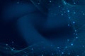 Abstract plexus background with connected lines and dots. Wave flow. Plexus geometric effect Big data with compounds Royalty Free Stock Photo