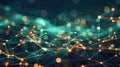 Abstract Plexus Background With Network Connection Structure, Data Connection Visualization Royalty Free Stock Photo