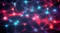 Abstract plexus network with connected dots and lines. Modern digital neural network or internet Royalty Free Stock Photo