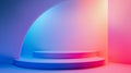 Abstract podium with gradient lighting Royalty Free Stock Photo