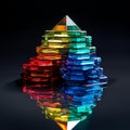 Abstract Poker Chips: A Vibrant Pyramid of Competitive Gambling Royalty Free Stock Photo