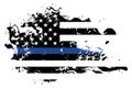 Abstract Police Support Flag Illustration Royalty Free Stock Photo