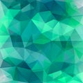 Abstract poligon geometric green background consisting of triangles.