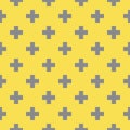 Abstract polka dot seamless pattern with pluses.