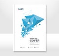Abstract polygon annual report or brochure cover