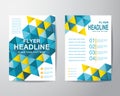 abstract polygon design template layout for brochure flyer in A4 size, vector eps10 Royalty Free Stock Photo