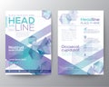 Abstract polygon design vector template layout for magazine brochure flyer Royalty Free Stock Photo