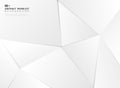 Abstract polygon gradient gray paper cut pattern design template background. vector eps10