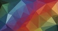 Abstract polygonal artwork featuring an array of overlapping triangles in a vibrant Royalty Free Stock Photo