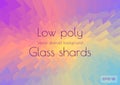 Abstract polygonal background scattering shards of multi colored glass. Geometric triangles textured vector Royalty Free Stock Photo