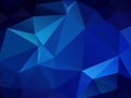 Abstract polygonal background, vector blue mosaic pattern Royalty Free Stock Photo