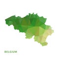 abstract polygonal belgium map. poly low isolated vector Royalty Free Stock Photo