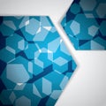 Abstract polygonal business blue background